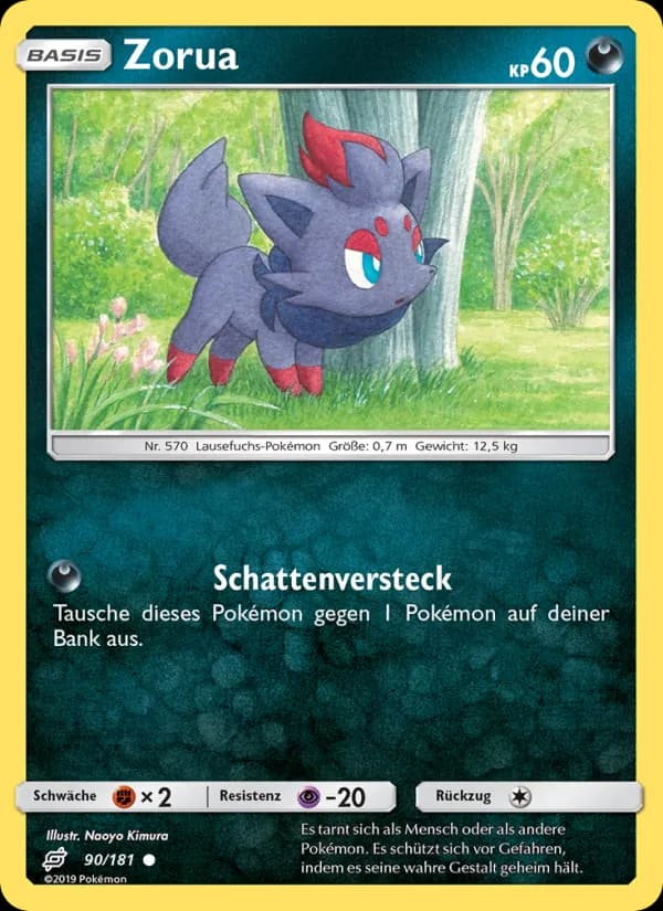 Zorua card in German