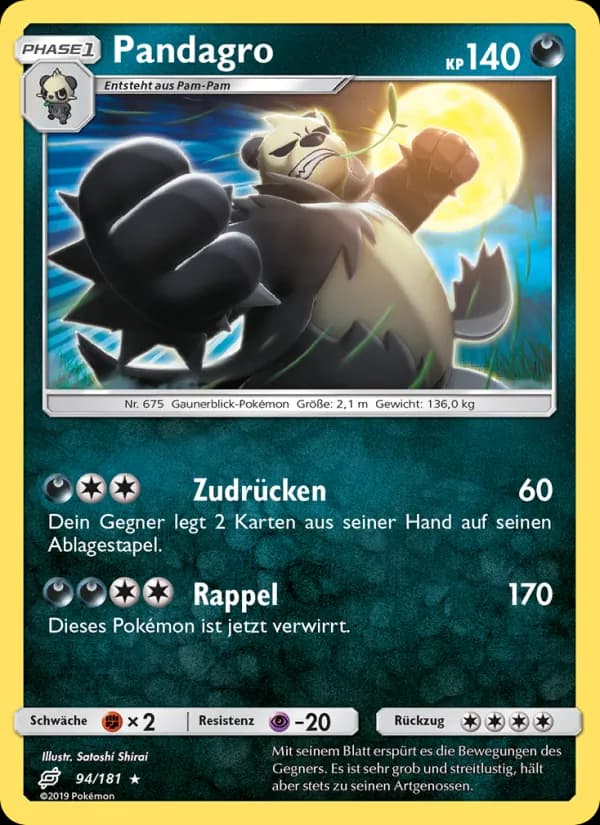 Pandagro card in German