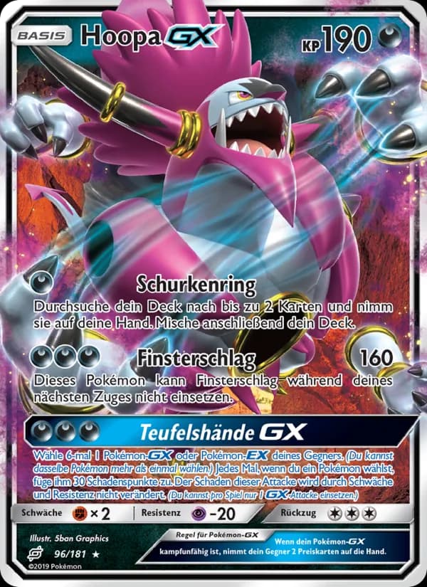 Hoopa GX card in German