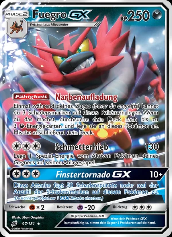 Fuegro GX card in German