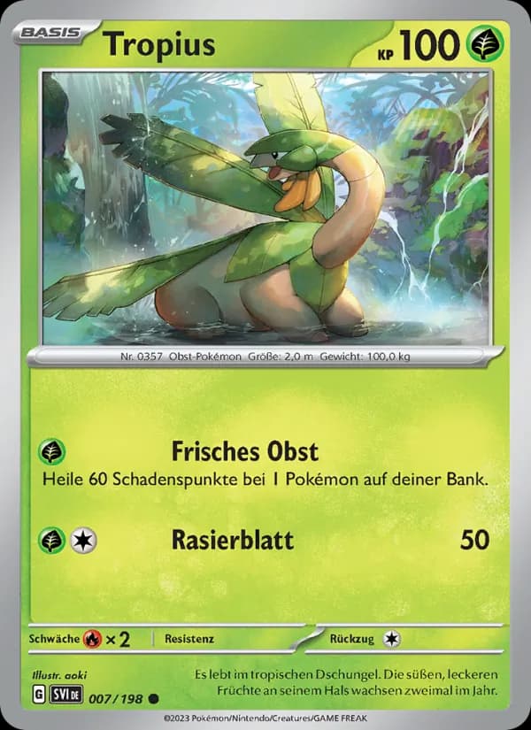 Tropius card in German
