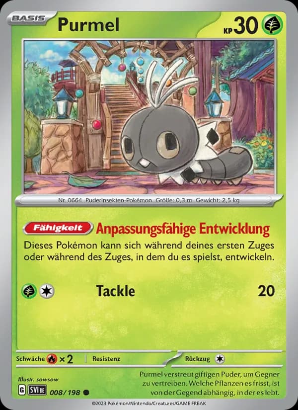 Purmel card in German