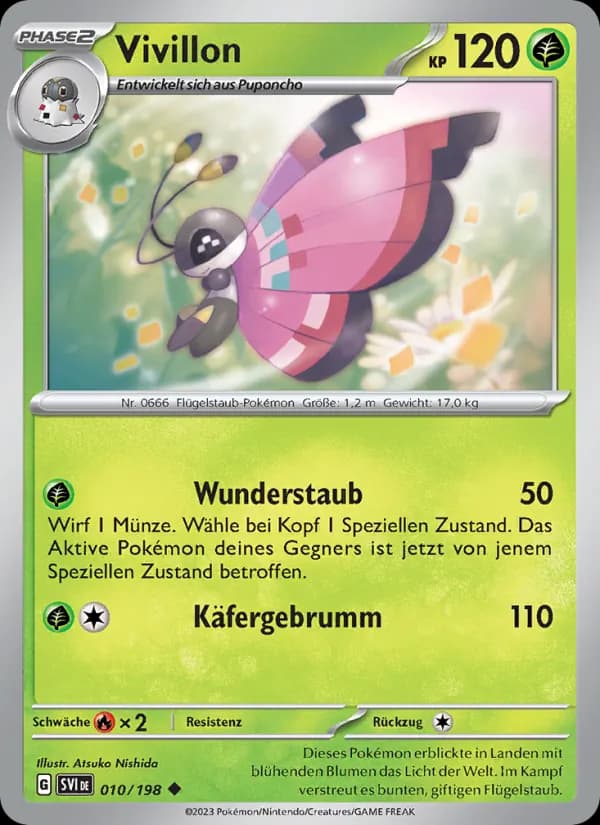 Vivillon card in German