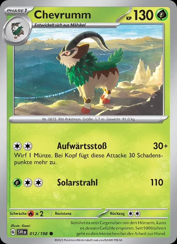 Chevrumm card in German