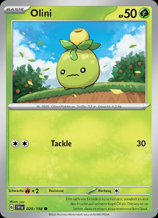 Olini card in German