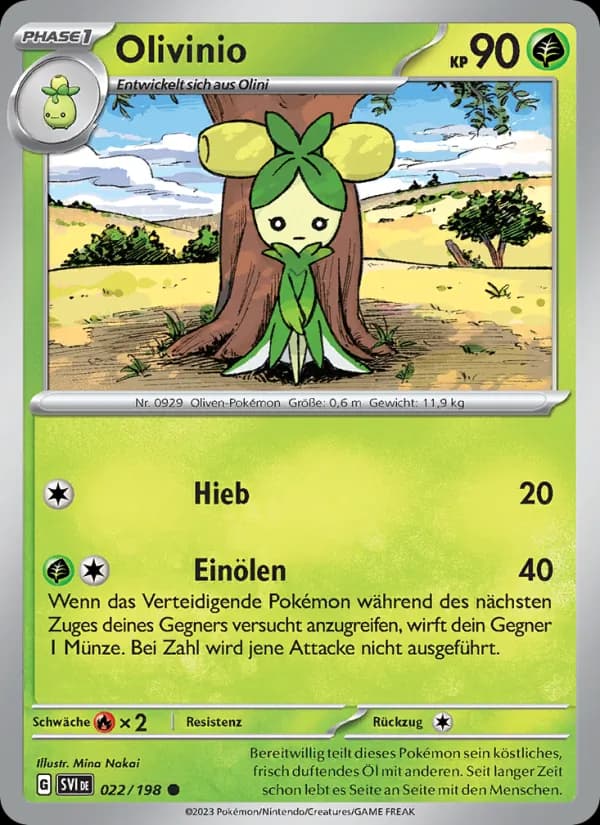 Olivinio card in German