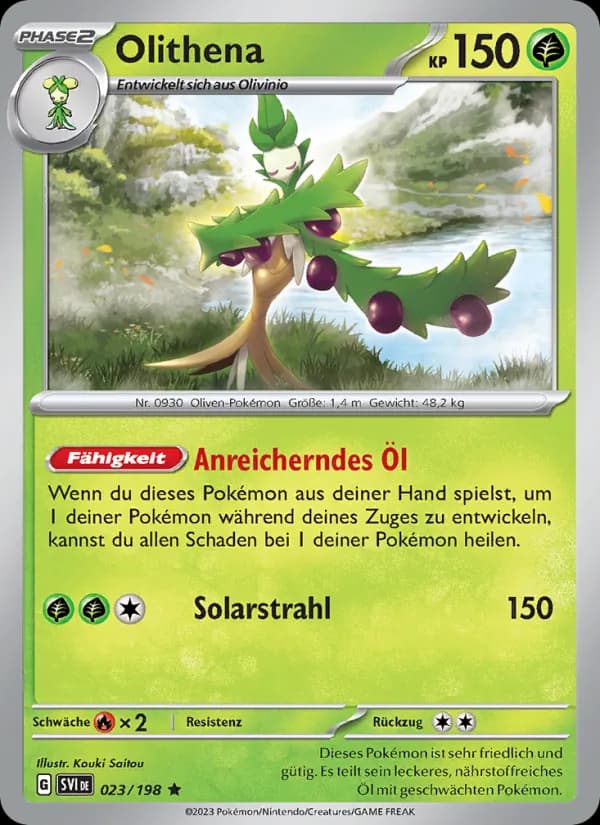 Olithena card in German