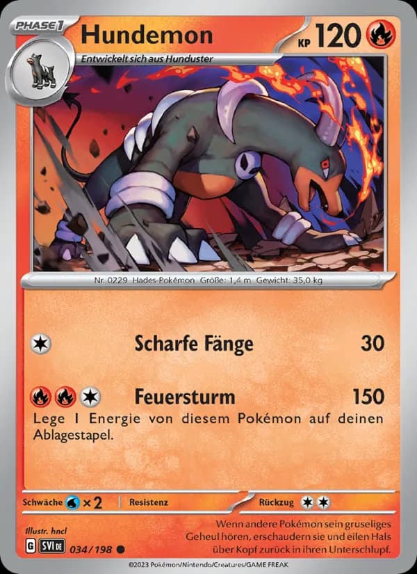Hundemon card in German