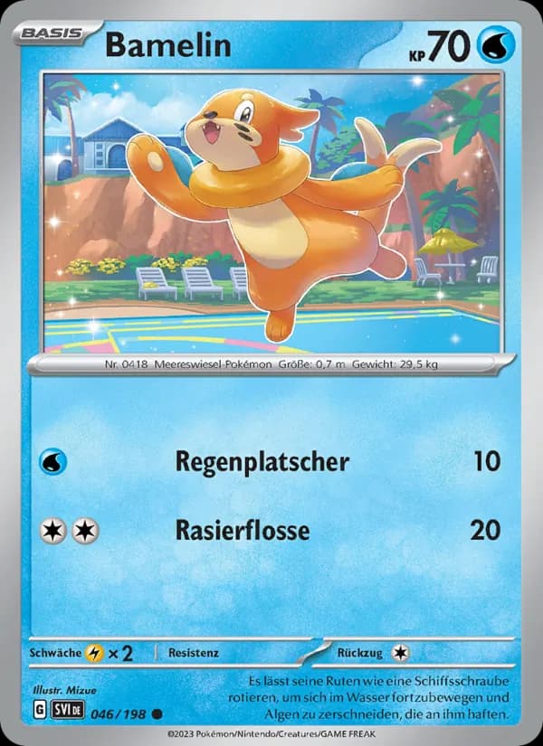 Bamelin card in German