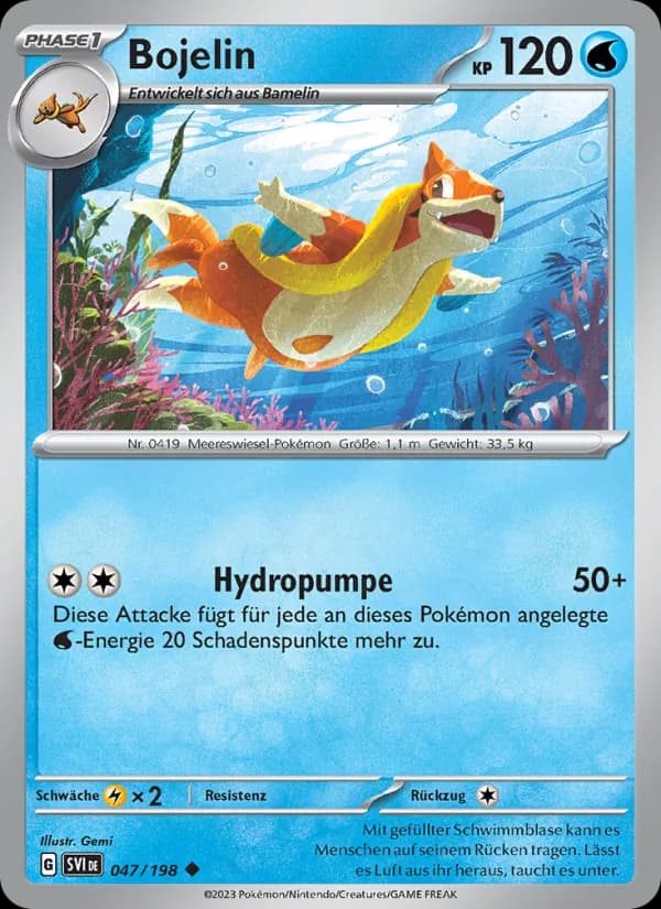 Bojelin card in German