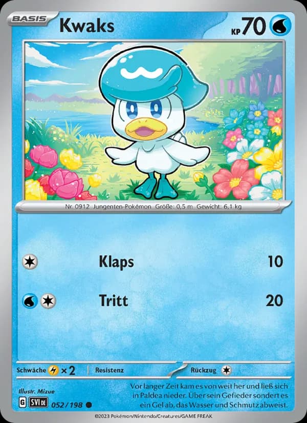 Kwaks card in German