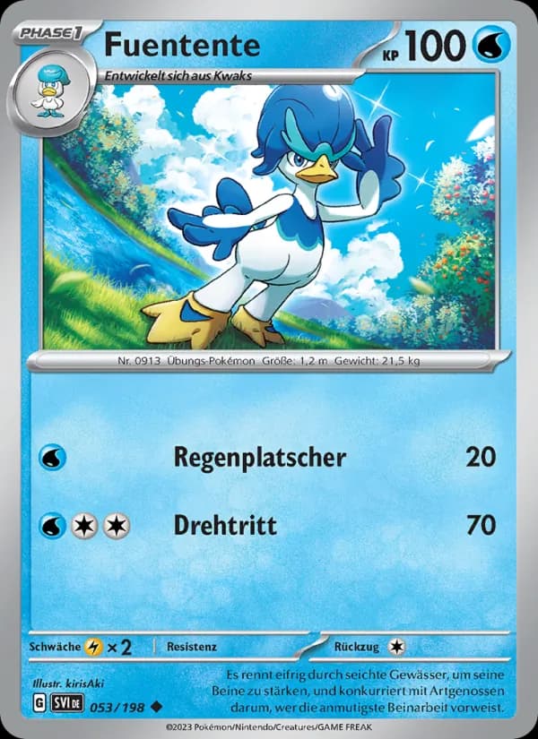 Fuentente card in German