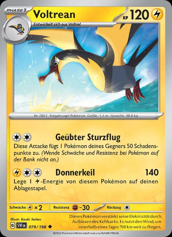 Voltrean card in German