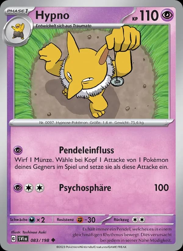 Hypno card in German