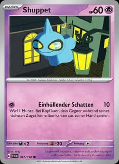 Shuppet card in German
