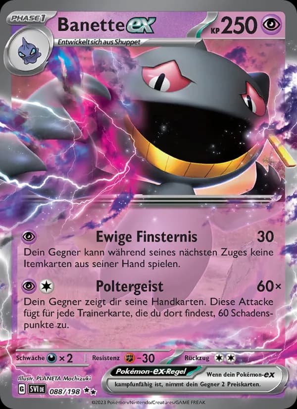 Banette-ex card in German