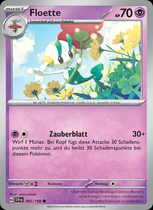Floette card in German