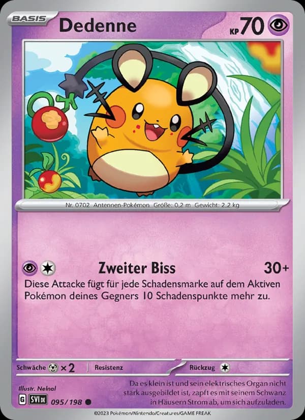 Dedenne card in German