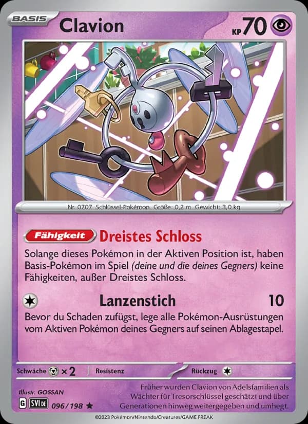 Clavion card in German