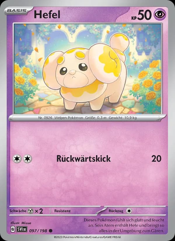 Hefel card in German
