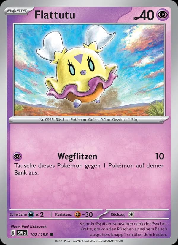 Flattutu card in German