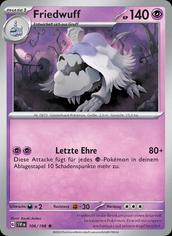 Friedwuff card in German
