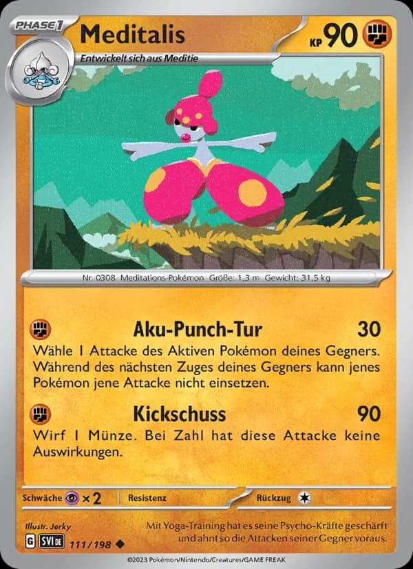 Meditalis card in German