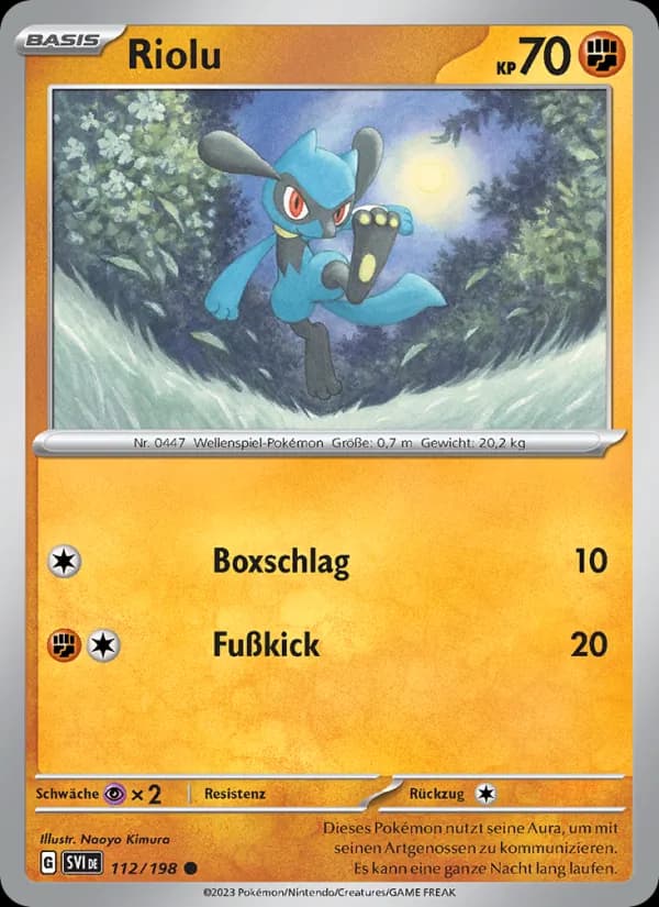 Riolu card in German