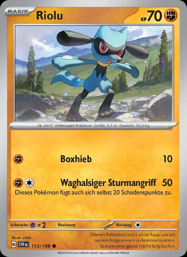 Riolu card in German