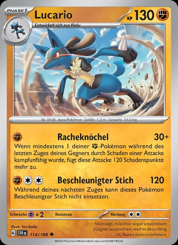 Lucario card in German