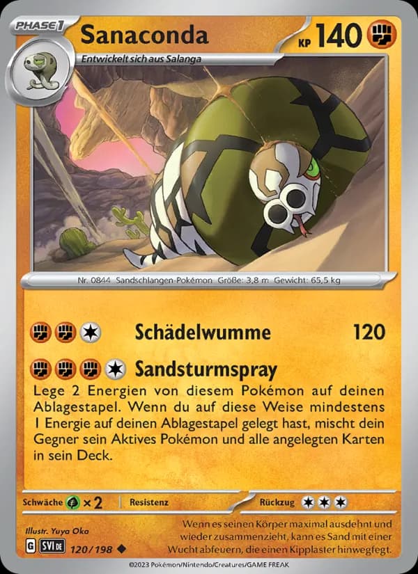 Sanaconda card in German