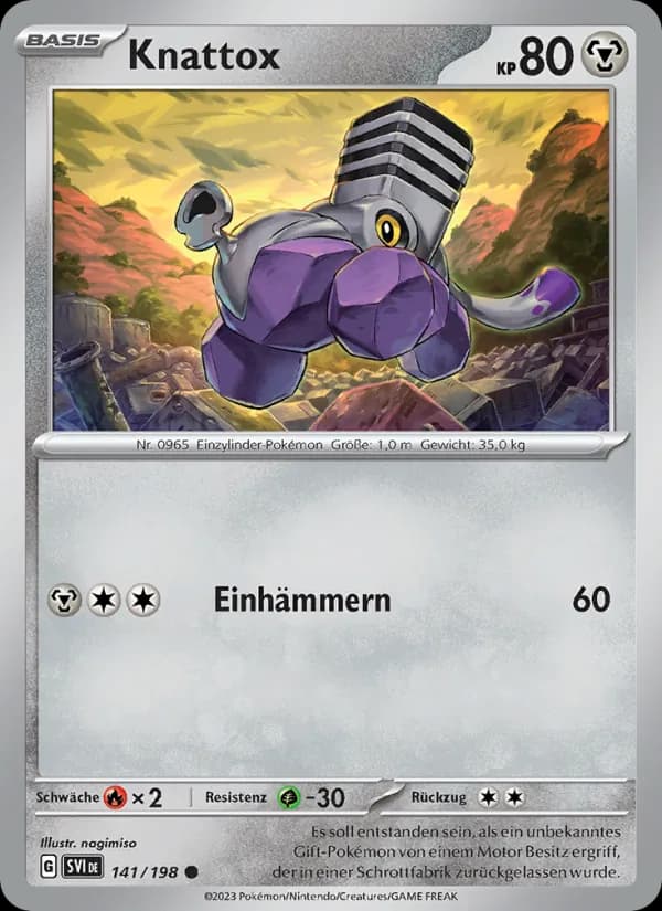 Knattox card in German