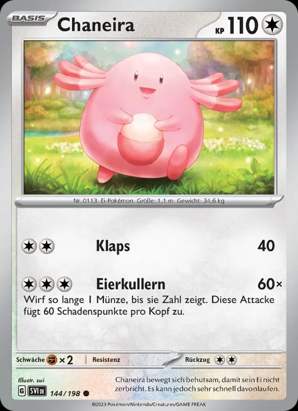 Chaneira card in German