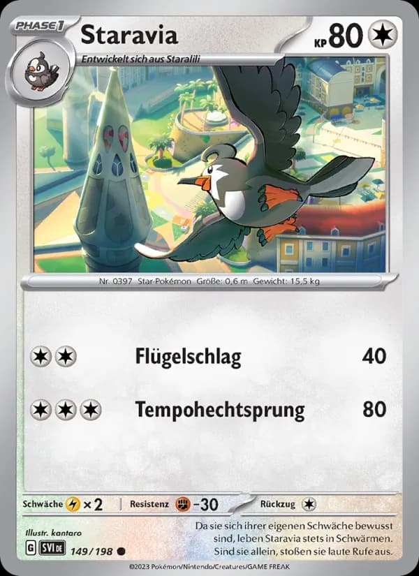 Staravia card in German