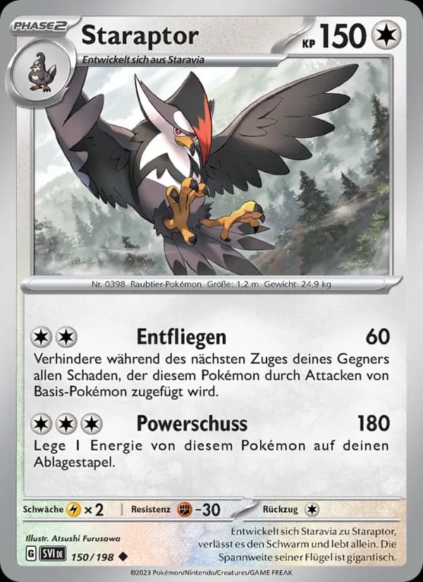 Staraptor card in German