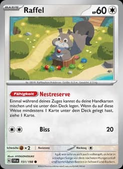 Raffel card in German