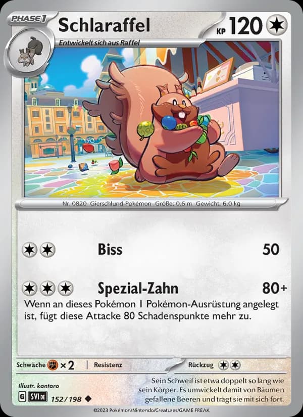 Schlaraffel card in German