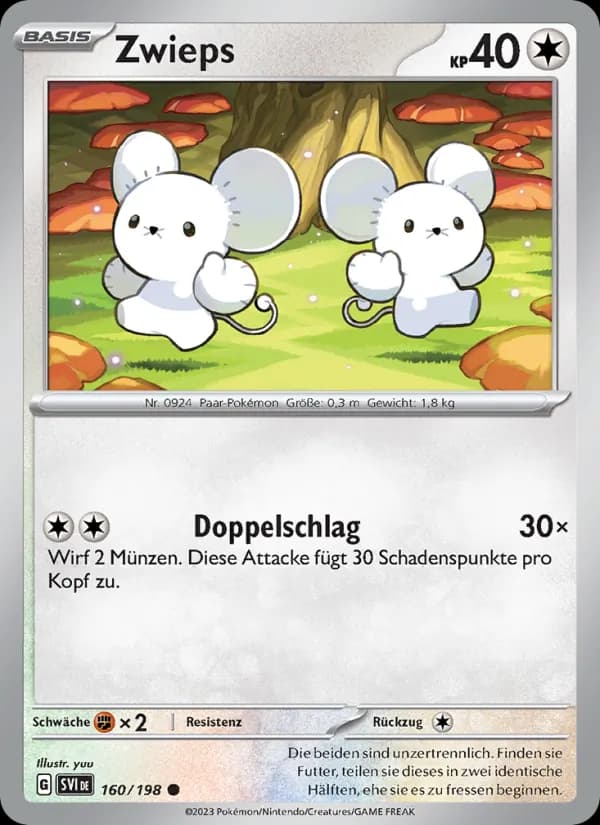 Zwieps card in German