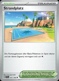 Strandplatz card in German