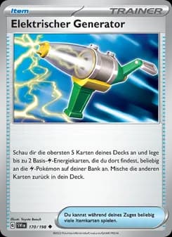 Elektrischer Generator card in German