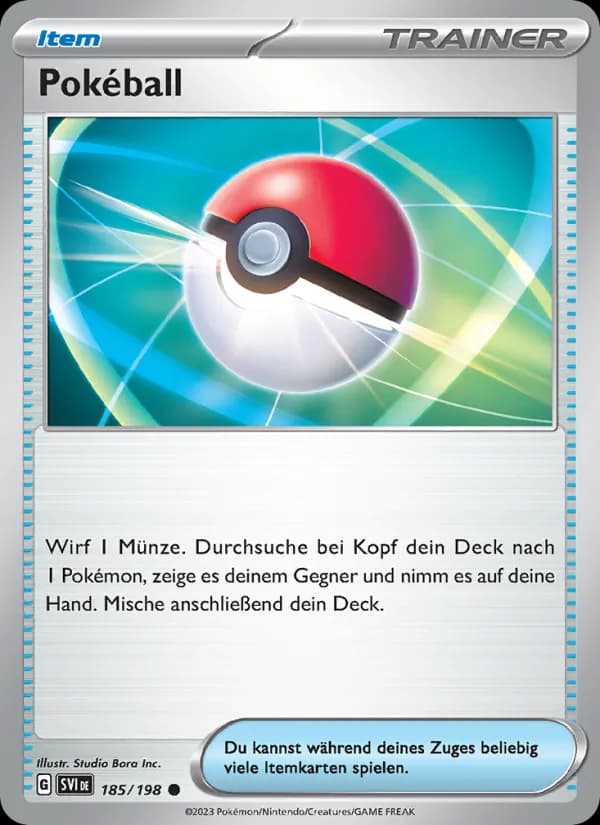 Pokéball card in German