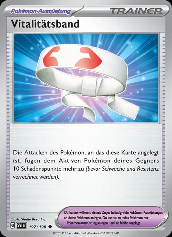 Vitalitätsband card in German
