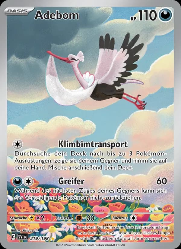 Adebom card in German