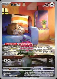 Raffel card in German