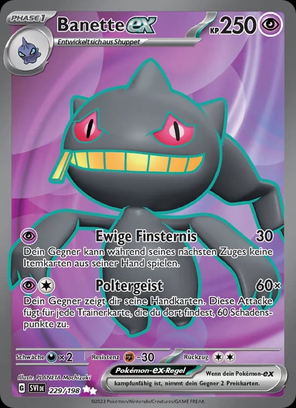 Banette-ex card in German