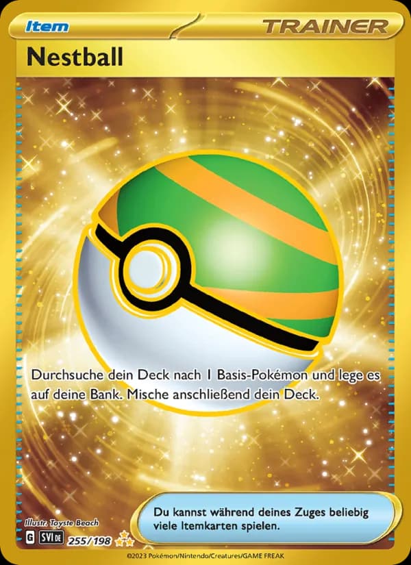 Nestball card in German