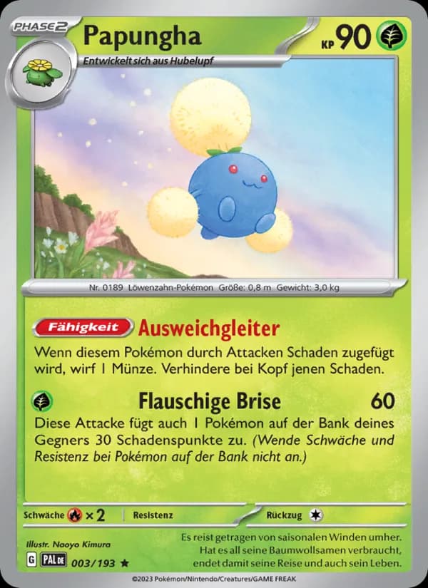 Papungha card in German
