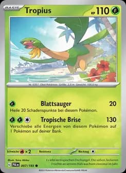 Tropius card in German