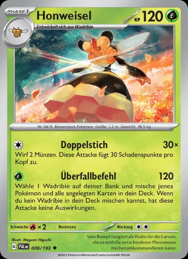 Honweisel card in German
