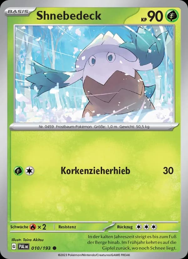 Shnebedeck card in German